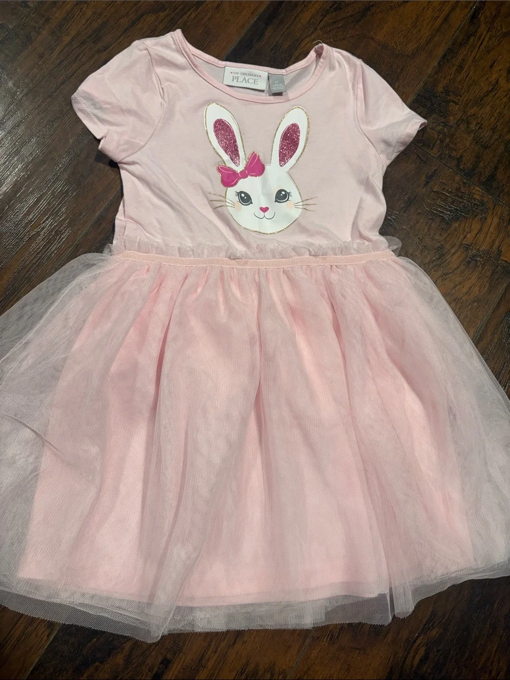 The Children's Place Light Pink Bunny Tulle Dress size 5T